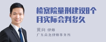 检察院量刑建议8个月实际会判多久