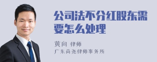 公司法不分红股东需要怎么处理