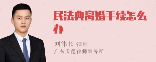 民法典离婚手续怎么办