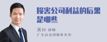 损害公司利益的后果是哪些