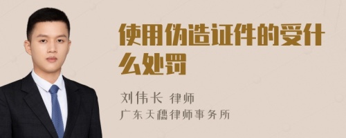 使用伪造证件的受什么处罚