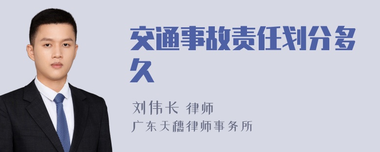 交通事故责任划分多久