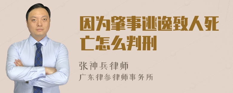 因为肇事逃逸致人死亡怎么判刑