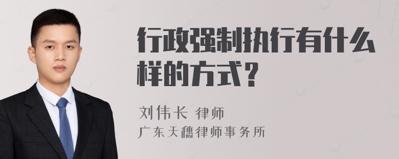 行政强制执行有什么样的方式？