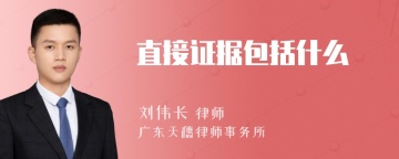 直接证据包括什么