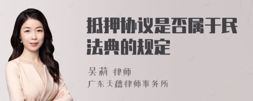 抵押协议是否属于民法典的规定