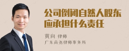 公司倒闭自然人股东应承担什么责任