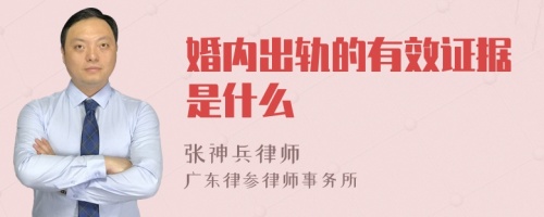 婚内出轨的有效证据是什么