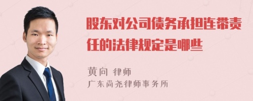 股东对公司债务承担连带责任的法律规定是哪些