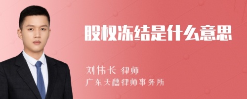 股权冻结是什么意思