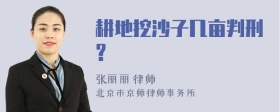 耕地挖沙子几亩判刑?