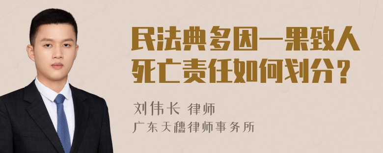 民法典多因一果致人死亡责任如何划分？