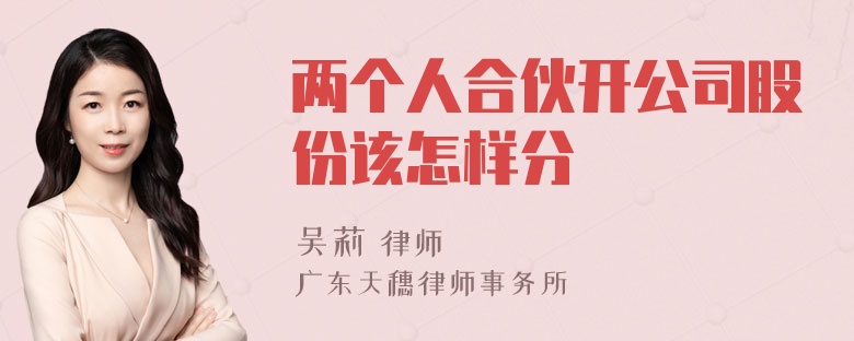 两个人合伙开公司股份该怎样分