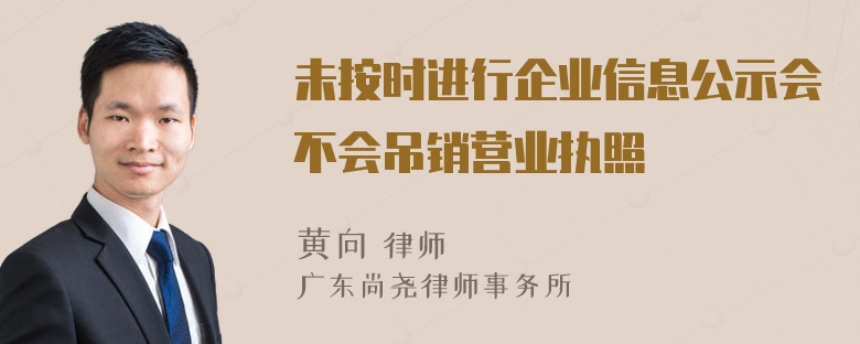 未按时进行企业信息公示会不会吊销营业执照