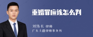 重婚罪应该怎么判