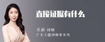 直接证据有什么