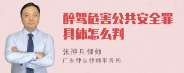 醉驾危害公共安全罪具体怎么判