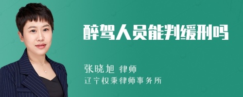 醉驾人员能判缓刑吗