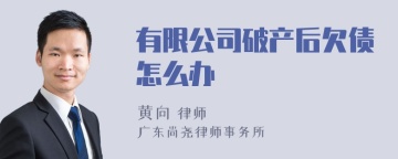 有限公司破产后欠债怎么办