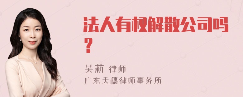 法人有权解散公司吗？