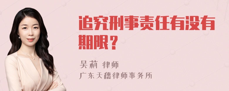 追究刑事责任有没有期限？