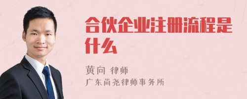 合伙企业注册流程是什么