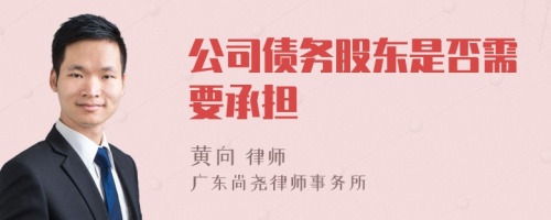 公司债务股东是否需要承担