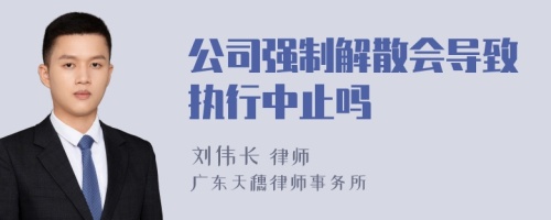 公司强制解散会导致执行中止吗