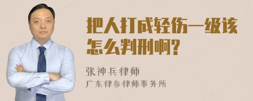 把人打成轻伤一级该怎么判刑啊?