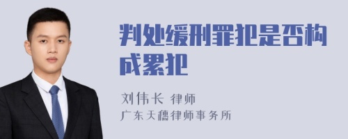 判处缓刑罪犯是否构成累犯