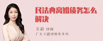 民法典离婚债务怎么解决