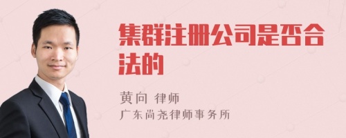 集群注册公司是否合法的