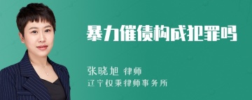 暴力催债构成犯罪吗