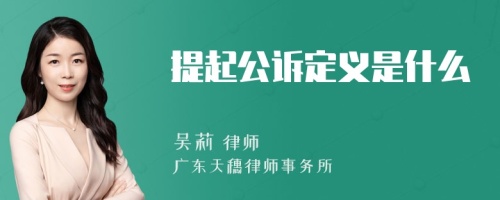 提起公诉定义是什么