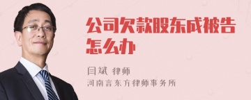 公司欠款股东成被告怎么办