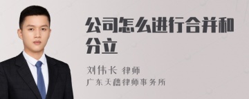 公司怎么进行合并和分立