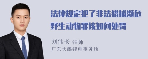 法律规定犯了非法猎捕濒危野生动物罪该如何处罚