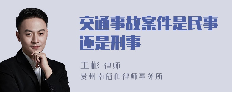 交通事故案件是民事还是刑事