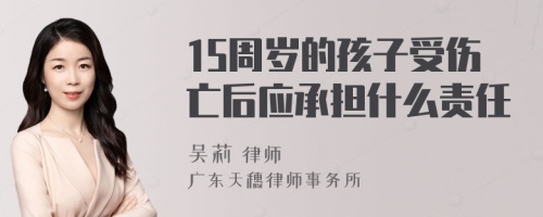 15周岁的孩子受伤亡后应承担什么责任