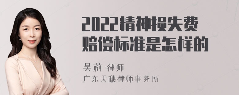 2022精神损失费赔偿标准是怎样的