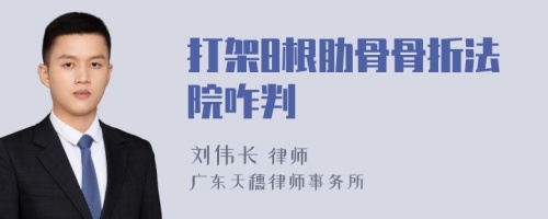 打架8根肋骨骨折法院咋判