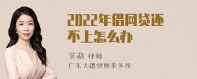 2022年借网贷还不上怎么办