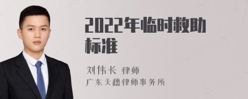 2022年临时救助标准