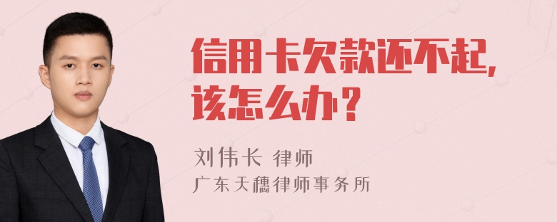 信用卡欠款还不起，该怎么办？