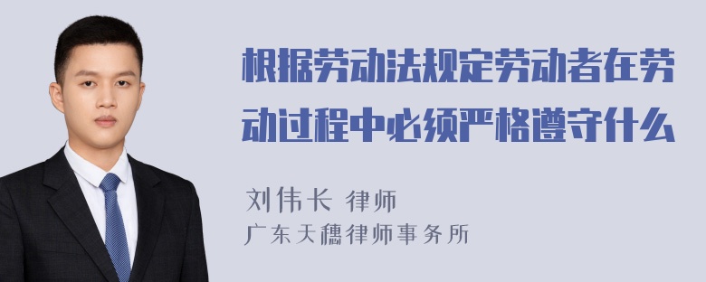 根据劳动法规定劳动者在劳动过程中必须严格遵守什么