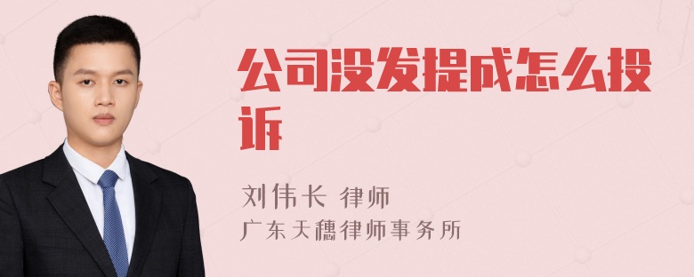 公司没发提成怎么投诉