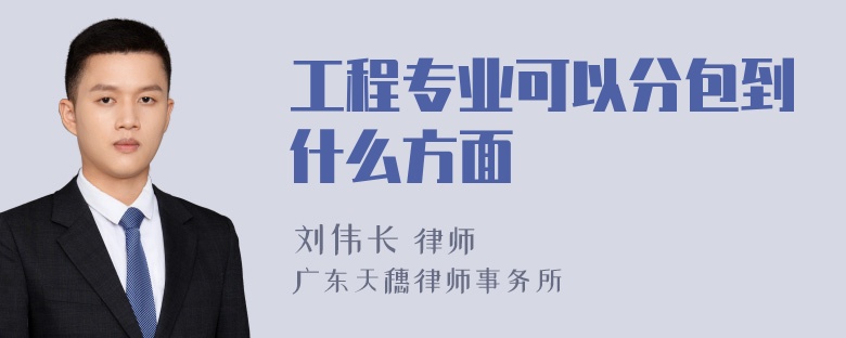 工程专业可以分包到什么方面