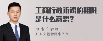 工商行政诉讼的期限是什么意思？