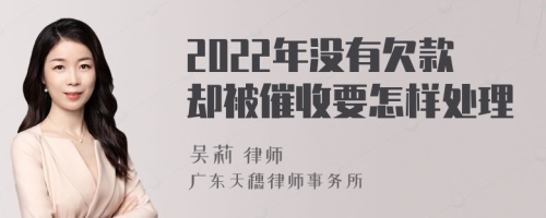 2022年没有欠款却被催收要怎样处理