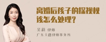 离婚后孩子的探视权该怎么处理？